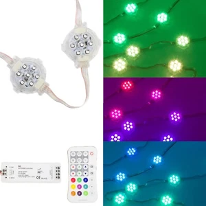 Chase effect food truck storefront LED light multicolor trim border 24v 16ft - Picture 1 of 8