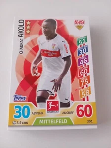 Tarjeta Match attax Chadrac Akolo VfB Stuttgart NUEVO - Imagen 1 de 1