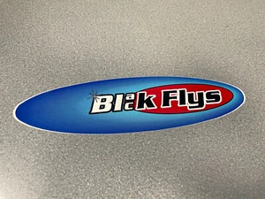 Calcomanía Vintage Años 90 BLACK FLYS Logotipo Gafas Pegatina Ovalada Rojo/Azul/Negro - Imagen 1 de 1