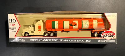 HO Model Power Florida's Best Orange Juice Tractor and Trailer 1:87 Diecast Box - Image 1 of 4