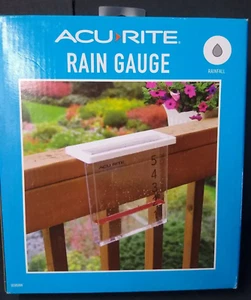 AcuRite Medidor de Lluvia Cascada con Capacidad de Lluvia de 5 Pulgadas (00858W) Transparente - NUEVO - Imagen 1 de 6