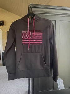 Mossy Oak Womens Size SMALL Hoodie NWT Fishing/Camo American Flag Sweatshirt - Picture 1 of 9