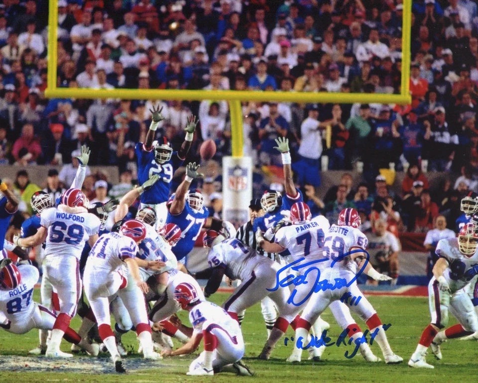 Foto autografiada derecha ancha de Scott Norwood de 8x10 Foto 1 de 1