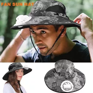 Cappello a tesa larga secchiello outdoor escursionismo pesca estate protezione solare berretto boonie US - Foto 1 di 70