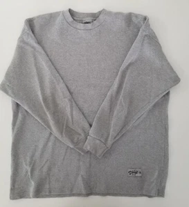 Shaka Wear USA Mens 4XL Knit Sweater Heavyweight Thermal Shirt Long Sleeve Gray - Picture 1 of 7