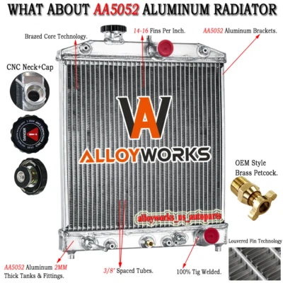 Radiador de aluminio para Honda Civic D15 D16 EK EG ACURA INTEGRA AT 1992-2000 1998 Foto 1 de 4