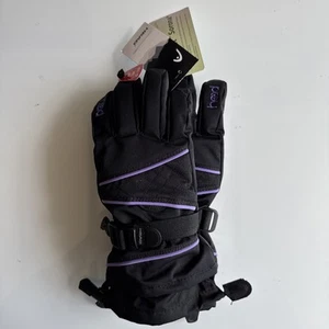 HEAD BLACK/PURPLE KIDS JUNIOR 6-10 MEDIUM GLOVES HEAT PACK POCKET DUPONT New - Picture 1 of 2