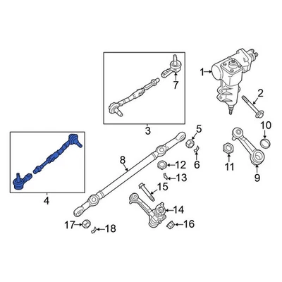 For Nissan TITAN XD 2023-2024 Nissan 486301PA0A Right Steering Tie Rod Assembly Foto 1 de 3