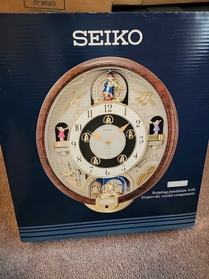 2005 精工Melodies In Motion音乐挂钟带8种不同的旋律。  — 第 1/4 张图片