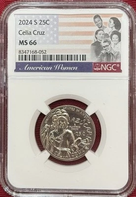 🤩SPECIAL🤩  ONE 2024 CELIA CRUZ SAN FRANCISCO (S) NGC MS66 BU FAST SHIPPING - Image 1 of 2