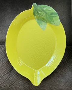 Melamine Lemon Serving Tray 14" x 10" - Picture 1 of 7