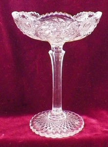Westmoreland Paddle Wheel Compote #240 Candy Clear Glass EAPG Antique 1906 - Picture 1 of 7