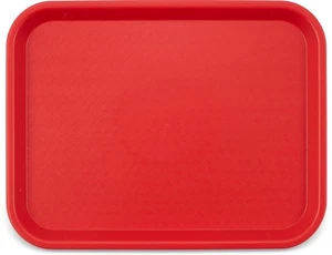 10x14 Inch Red Standard Cafeteria Fast Food Tray for Restaurant Lunch - Picture 1 of 5