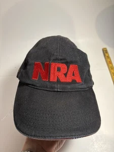 NRA Stand And Fight Black Red Cap Hat with Adjustable Buckle Strap - Picture 1 of 5
