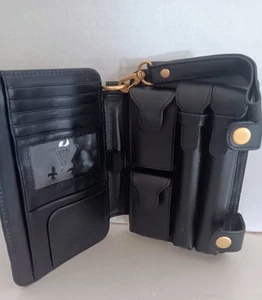 Estuche de cuero negro con soporte para cigarros Billetera Brennan Internation Uptown Classic 200 - Imagen 1 de 4