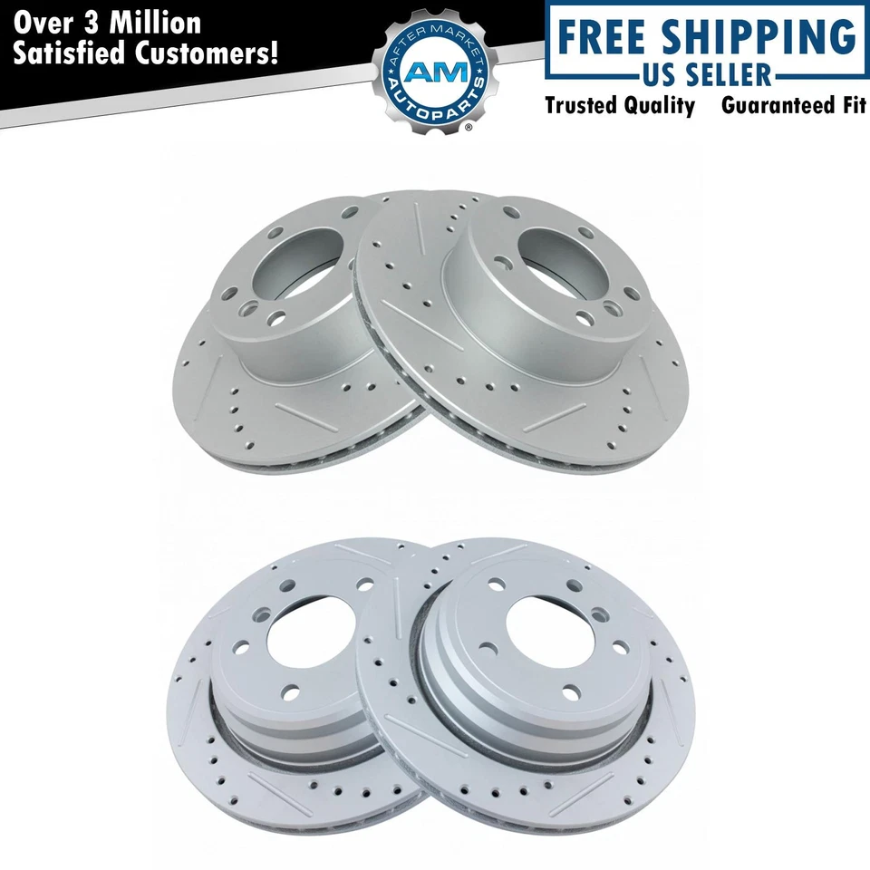 Juego de rotores de freno delanteros y traseros para BMW 525i 1997-2000 528i 2001-2003 Foto 1 de 4