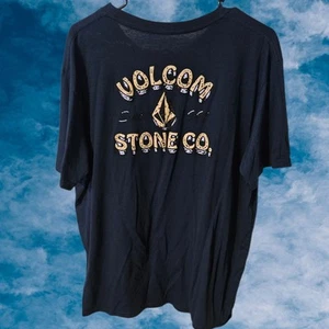 Volcom Stone Co Shirt Mens XL X Large Navy Round Neck Logo Tee Tshirt NWOT NEW - Picture 1 of 5