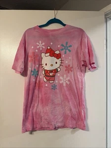 Hello Kitty Weihnachten Größe Medium rosa Batik Shirt Top Bio World Sanrio - Bild 1 von 5
