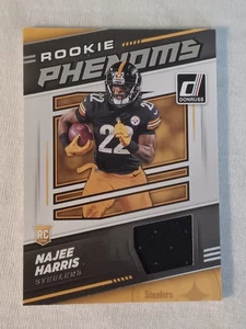 2021 DONRUSS NAJEE HARRIS JERSEY MATERIAL ROOKIE PHENOMS RC. #RPG-NHA. STEELERS - Picture 1 of 6