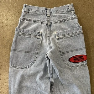 VINTAGE Zonz Jeans Youth Size 9 22x22 Baggy Distressed Skater Y2K Wide Leg JNCO - Picture 1 of 12