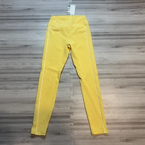 Neu mit Etikett Anthropologie Wilo The Label gelbe gerippte Damenleggings Größe Small S - Bild 1 von 3