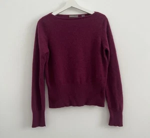 Valerie Sepaeates 100% Cashmere Sweater Sz Large Pink Fuchsia Made In Hong Kong - Picture 1 of 6