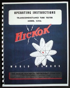 Manual comprobador de tubos Hickok 539A - Imagen 1 de 1
