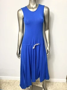 adidas Y-3 by Yohji Yamamoto Royal Blue Asymmetrical Hem Stretch Dress Size S - Picture 1 of 6