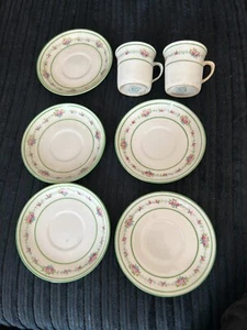 Konvolut Foley Art China Pfau Keramik Tasse x2 und Untertasse x5 (kostenloses P + P) - Bild 1 von 3