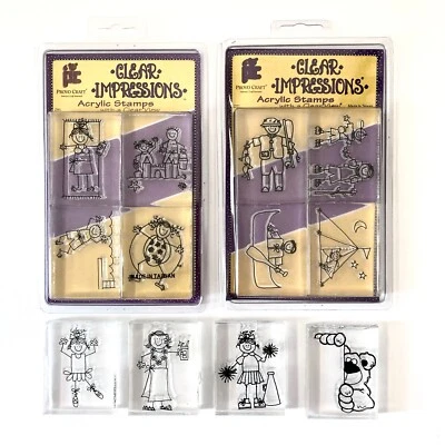 Provo Craft Прозрачные Впечатления Лот Резиновых Штампов Палочка Фигурки Медведь НИКОГДА НЕ ИСПОЛЬЗОВАЛСЯ - Изображение 1 из 4