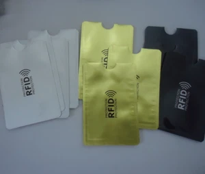 10 RFID Credit Debit ID Card Sleeve Protector Blocking Safety Shield Anti Theft+ - Picture 1 of 4