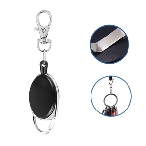Compact and Reliable Keychain with Retractable Steel Wire and Recoil Keyring - Picture 1 of 10