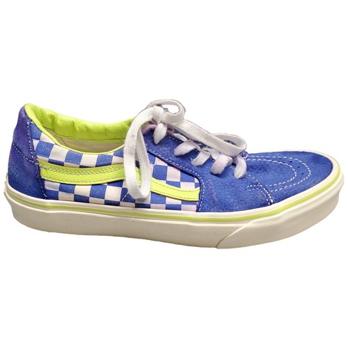 Vans Sk8 sneaker bassa uomo 8 5 donna 10 blu verde scamosciato scacchiera 721356