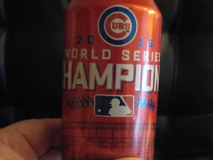 CUBS 2016 WORLD SERIES CHAMPIONS BEER CAN, EMPTY WITH NO DENTS - Picture 1 of 4