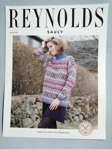 LADIES FAIRISLE PULLOVER, 42-48", 10ply - REYNOLDS Knitting Pattern 583 - Picture 1 of 1