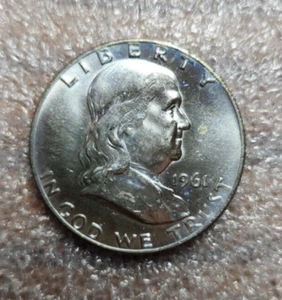 Medio dólar Franklin 1961-D 90 % plata - Imagen 1 de 2