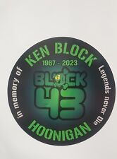 Produktbild - Ken Block Plakette  ruhe in frieden Hoonigan Rally Sticker Aufkleber