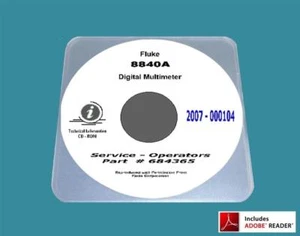 Fluke 8840A Multimeter Service / operating Manual with A3 17"x11" Diagrams - Picture 1 of 1