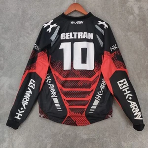 HK Army Paintball Jersey Adult Mens Small Red Black Beltran 10 Shirt - Picture 1 of 12