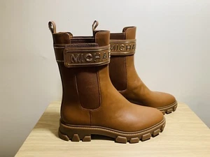 Michael Kors Ridley Strap Chelsea leather boots brown NWOB size 8 - Picture 1 of 8