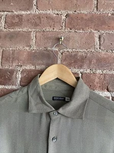 Camicia da uomo vintage Giorgio Armani Borgonuovo21 taglia 15,75/40 Italia spina di pesce - Foto 1 di 9