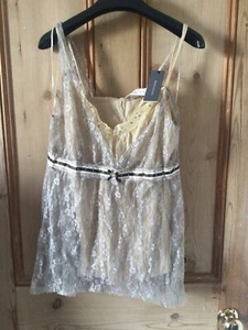 New River Island boho chic embellished lined camisole top - Size 14 - Picture 1 of 10