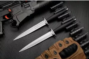 Nuovo coltello da caccia sopravvivenza DoubleEdge N690 lama maniglia fibra di vetro tattiche sopravvivenza VTH55 - Foto 1 di 7