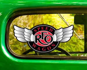 2 REO SPEED WAGON ABZIEHBILD Bogo Aufkleber für PKW LKW Fenster Stoßstange Wohnmobil Laptop - Bild 1 von 1