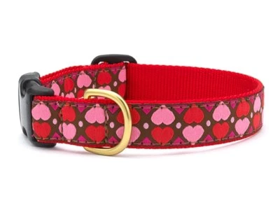 UPCOUNTRY Up Country Dog Collar All Hearts Design Adjustable Made In USA XS S M L XL XXL
