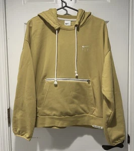Nike Dri-FIT Swoosh Fly Standard Issue Yellow Pullover Basketball Hoodie sz XL - Picture 1 of 11