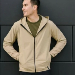 ZYIA Active Jacket NEW Men's 3XL Full Zip Hooded Khaki Sahara Jacket Lightweight - Picture 1 of 9
