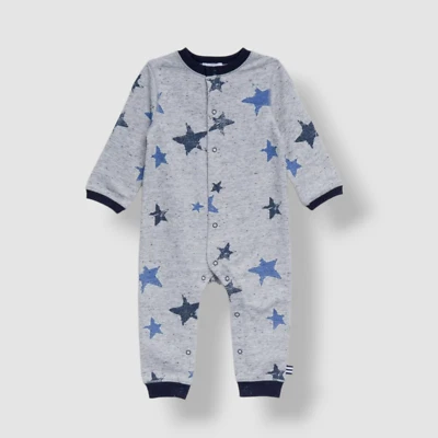 $42 Splendid Baby Boys Gray Stars Cotton Graphic Romper One Piece Size 6-9M - Image 1 of 2