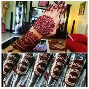 Golecha Henna Mehandi Temporary Tattoo - Active Magic - Red - 12 Cones - Picture 1 of 4