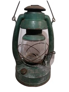 Vintage Green Richards & Conover Hdw Co. Kansas City, Mo. Lantern w/ Short Globe - Picture 1 of 12